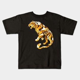 gold tiger Kids T-Shirt